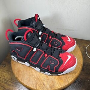 Nike Air More Uptempo 96 Black University Red White FD0274-001 Mens Size 12
